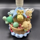 Noah s Ark Nursery Lamp Light Sculpted Resin Noah Noahs Arc Rare