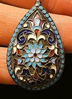 Antique Russian Silver 84 Cloisonne Enamel Spoon