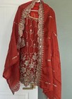 Indian Pakistani Tradition Designer Shalwar Kameez Embroidery Silk