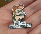 Become Ungovernable Enamel Pin Dale Gribble King Of The Hill Rebel Lapel Pinback