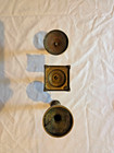 Antique Vintage Solid Brass Candle Holders Lot Of 3
