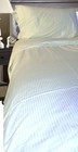 Luxury Duvet Cover 250 Thread Ct Sateen White 1 Cm Stripes  size  Queen  98x98 