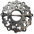 Vtg Tinn-per Viking Pewter Circle Brooch Norway Scandinavian Design