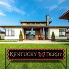 Kentucky Derby Fence Banner Run For The Roses Horse Racing Themed Party Red 