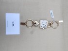 Coach  Lock   Key  Bag Charm  Key  Ring coach F76451  Gold chalk Nwt 