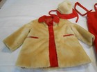 Vintage 40s 1950s Toddler Girls Wool Mohair Snow Suit Coat Pants Hat