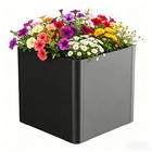 24 lx24 wx25 h Metal Garden Planters Galvanized Steel Planter Box For Yard Porch