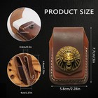 Leather Lighter Case  Flip Top Leather Lighter Pouch  Holder Case With Pocket Be