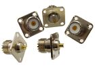 5-pack Uhf Female Jack So-239 Bulkhead Panel Chassis Mount Connector - Rf-u901-5