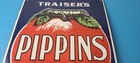 Vintage Tobacco Porcelain Sign - Traisers Pippins Cigars Gas Service Pump Sign