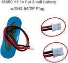 11 1v 18650 3s1p 2600mah Rechargeable Li Ion Battery Pack With Xh2 54 2p Plug