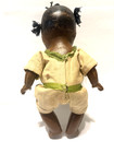 Vntg 9 1 2in African American Composition Baby Doll Yarn Pigtails Jointed Arms 