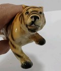 50s Vintage Ceramic Tiger Figurine Statue Made In Japan