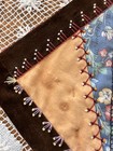 Crazy Quilt Vtg Handmade Primitive Farmhouse Victorian Doll Sz Buttons