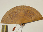 Vtg Peoples Republic Of China Vintage Wooden Hand Fan In Original Box With Tags