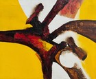 Vintage Mcm Abstract Oil Painting Mid Century Modern Art Signed Walcutt 70s