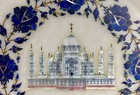 9    Pietra Dura   Hand Inlay Marble Plate Taj Mahal Mother Of Pearl Lapis - India