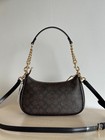 New Coach Teri Shoulder Bag In Signature Canvas Brown Cv933
