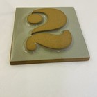 Heath Ceramics X House Industries  Eames Font  2 Square Tile Number Address Gray