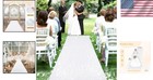 Wedding Aisle Runner Sequin White 2ftx15ft Sparkly Rug Indoor Outdoor Ceremony