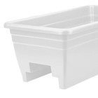 Hc Companies 24 Inch Deck Rail Box Planter With Drainage Holes  White  5 Pack 