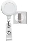 Lot Of 100 Pcs White Retractable Reel Id Badge Holder Usa Wholesale Belt Clip 