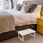 Wooden Step Stool With 500 Pounds  Wide Bed Step Stool For Adult Bedroom Kitchen