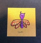 Marq Spusta Mini Micro Butterfly Gold Fleck Linen Art Print 2 X 2 