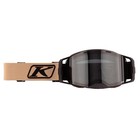 Klim Edge Snow Goggle Frameless Snowmobile Gear - Montana Tan - Smoke Tint Lens