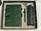 New Rolex Green Gift Set Notebook Ballpoint Pen Folding Umbrella Luxury Gift Box