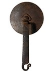 Antique 18thc Hand Forged Iron 5  Hearth Lid Cooking Plate Tapadera Primitive Sm