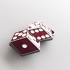 Red Enamel Dices Casino Gamble Vintage Belt Buckle Gurtelschnalle