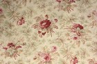 Curtain Antique French Fabric Faded Floral C1900 Rose   Minty Green 2 77 Yards