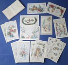 15 Vintage 1950 s 60 s Christmas Cards Glittery Unused With Envelopes