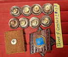 8 Genuine Old Buffalo Indian Head Nickel -screw Back Concho Buttons Domed Coins