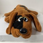 Vintage 1985 Tonka Pound Puppy 18  Plush Brown Stuffed Animal Toy Black Spot Dog