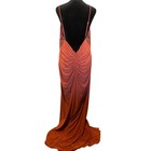 Db Studio Davids Bridal Cinnamon Orange Draped Maxi Dress Wbm3023w Womens 18