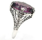 10ct  Amethyst 925 Solid Sterling Silver Filigree Ring Jewelry Sz 6