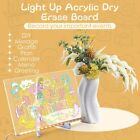 Led Note Board With Colors Acrylic Dry Erase Board With Light Diy Drawing Board