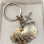    Ten Commandments   Cross On Keychain  Or For Keys  Backpacks  Belt Loops  Bags