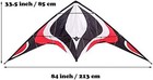 Babyeden Large Dual Line Stunt Kite  84 Inch Wide Entry-level Sport Kite Red 