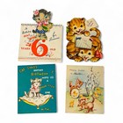 Lot Of 16 Vintage Greeting Cards 1940s   50s Cats Dogs Bunnies   Birthday
