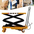 Single Scissor Hydraulic Lift Table  With Locking Wheels For Handling New