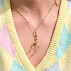 Vintage Solid 14k Flying Trapeze Acrobat Pendant Yellow Gold Estate Jewelry Vtg