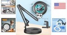 10x Led Lighted Magnifying Glass With Adjustable Brightness - Ideal For Hobbies