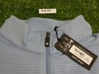 Footjoy Mens Shadow Stripe Quarter-zip Golf Mid-layer Blue Jay Large 33235