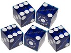 Planet Hollywood Vegas Casino Craps Dice Blue Polished Set 5 Matching Serial  s