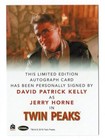 2019 Twin Peaks Archives Classic Autograph David Patrick Kelly As Jerry Horne