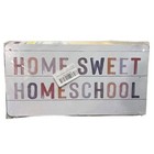 Farmhouse Wood Sign Home Sweet Homeschool Sign Educational Hanging Decor 12x6