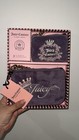 Juicy Couture Dusty Purple Velour 2-piece Wristlet Set W  Coin Purse  Rhinestone
